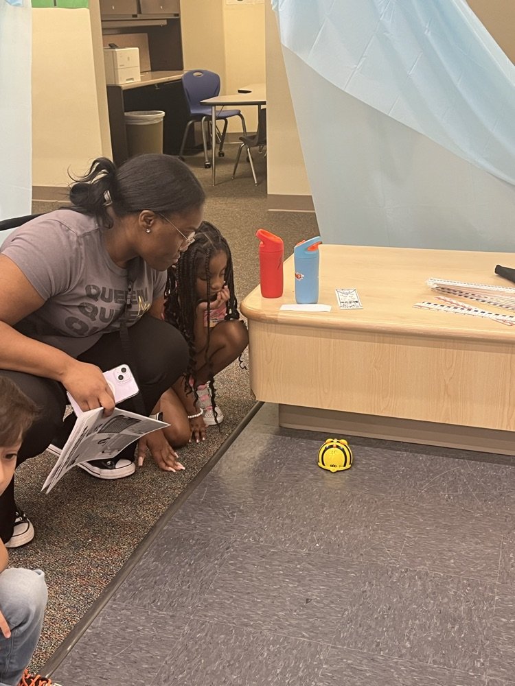 The best part of the night was when the coordinator turned to the Beebot challengers and gave 🤫 the universal  signal for this is a library as our kids expressed their excitement when they were able to code the Beebot in the direction of the flower.🤫🎉🐝🌸