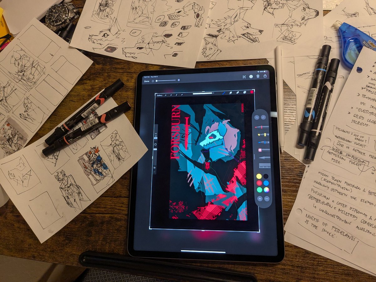 Work in Progress for a Rivals of Aether piece! Making a poster for Forsburn.

#rivalsofaether #furry #furryart #art #wip