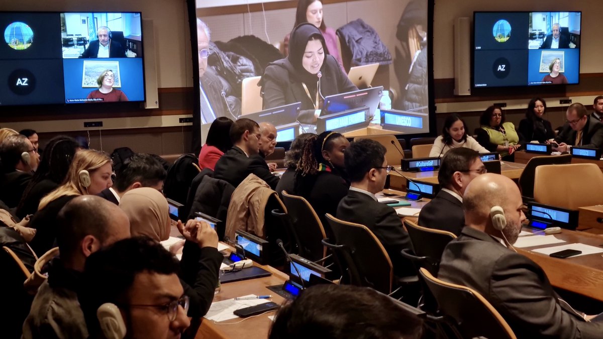E_Minchenberg's tweet photo. Today, the Group of Friends of Culture at the @UN was officially launched by its co-Chairs 🇨🇾🇪🇬🇮🇹🇲🇽🇦🇪! @UNESCO is honored to serve as its Secretariat and looks forward to supporting important efforts to elevate Culture on the @UN agenda in months ahead. https://t.co/s4ucAl2pbX
