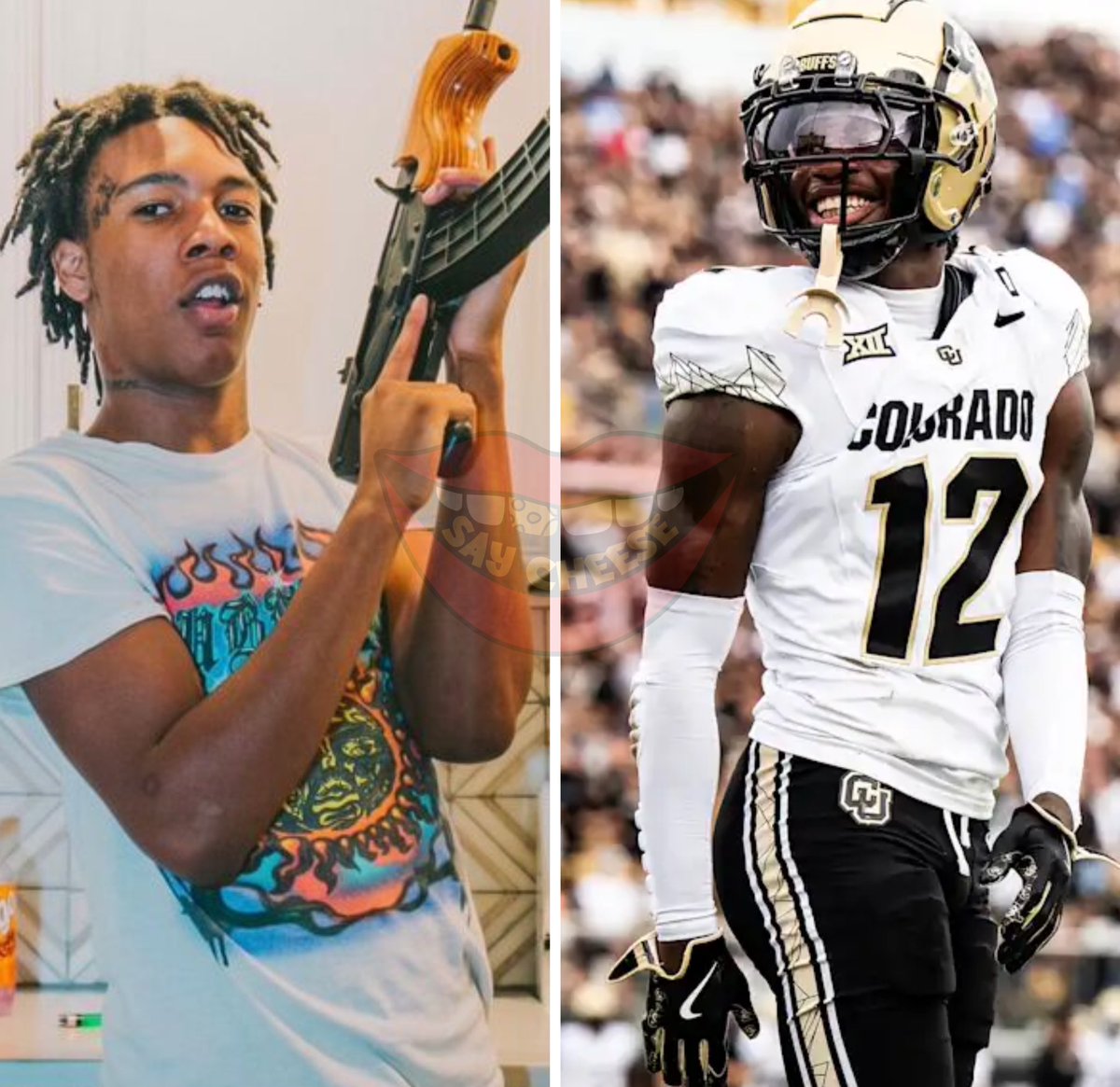 SaycheeseDGTL's tweet image. Atlanta rapper Glokk40spaz is getting GRILLED on the internet for saying he went to school with Travis Hunter but didn’t talk to him because he was lame and played sports “I didn’t play sports.. I was playing with guns”