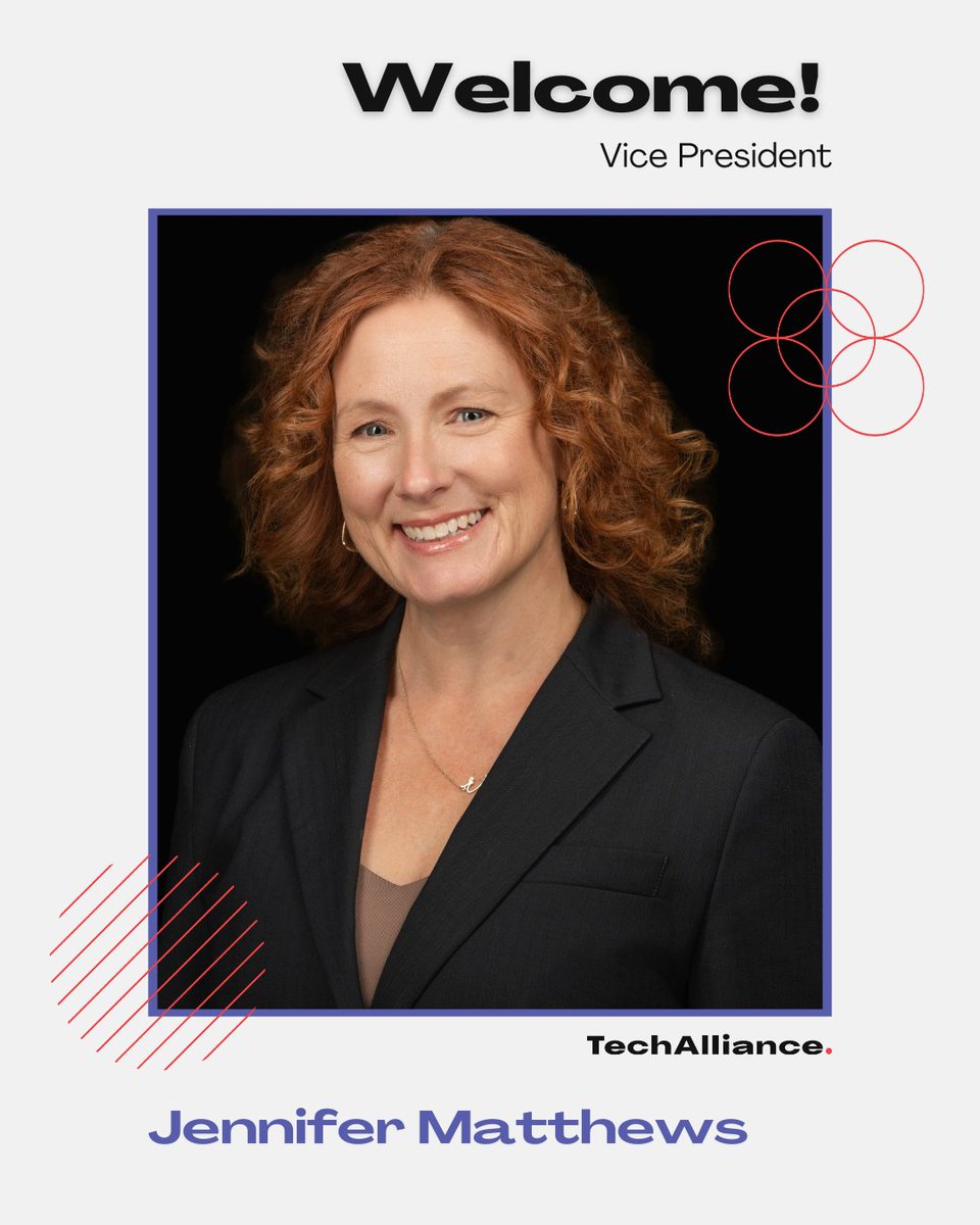 A dynamic leader with a passion for entrepreneurship and innovation, Jennifer brings a wealth of experience and a bold vision to TechAlliance. I am absolutely thrilled to welcome Jennifer as our Vice President at <a href="/TechAlliance/">TechAlliance</a>. Welcome!