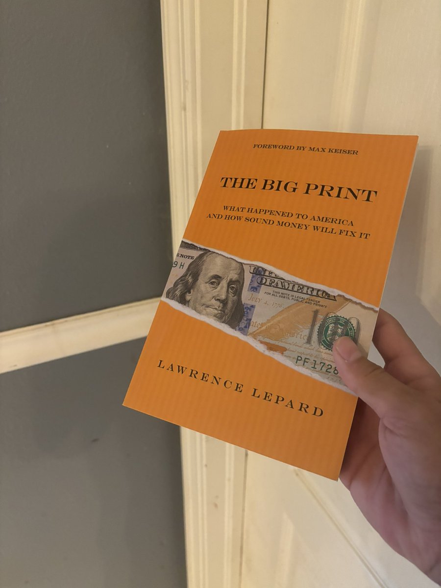 I finally just got The Big Print 
I’ve been waiting for this book to come out for a while now and I’m super excited to read it
I will orange pill my whole high school with the help of my this book written by the one and only 
<a href="/LawrenceLepard/">Lawrence Lepard, "fix the money, fix the world"</a>  a legend.
