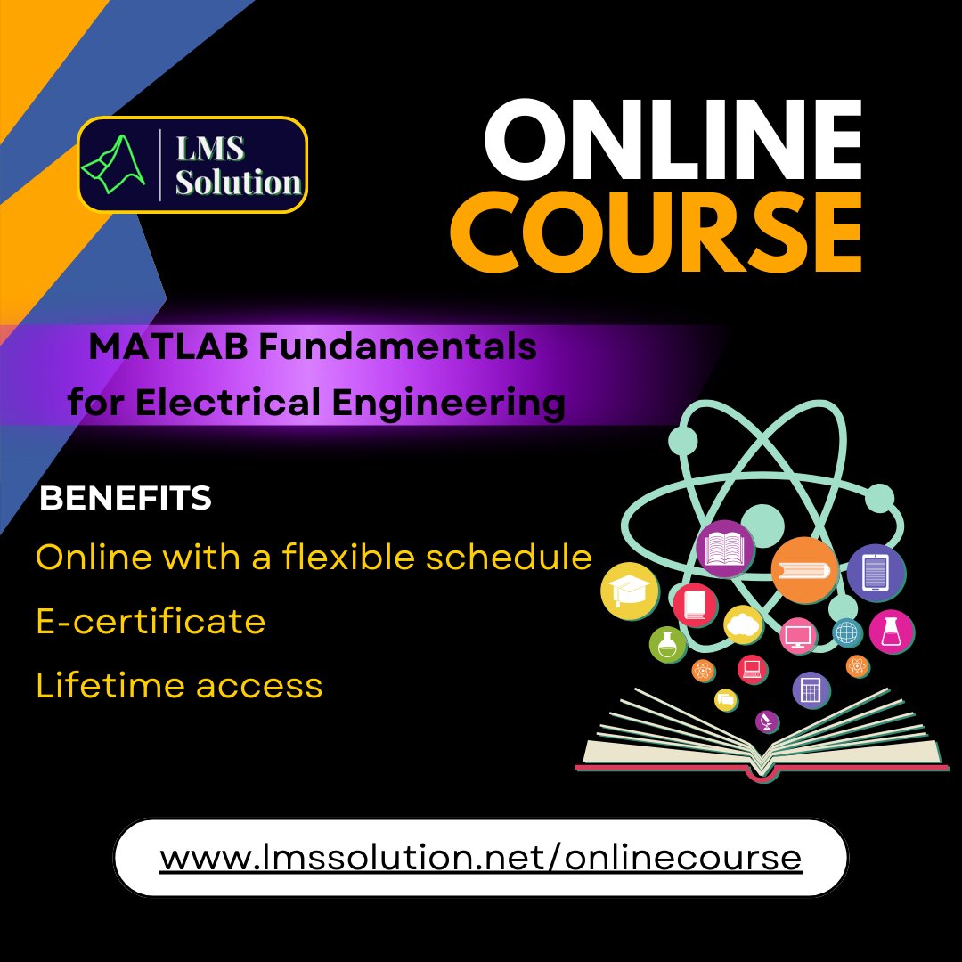 Lms_Solution's tweet image. Master MATLAB: Fundamentals for Electrical Engineers
Learn essential MATLAB skills for electrical engineering applications and analysis.
Registration link: zurl.co/6wPho
#MATLABTraining #ElectricalEngineering #LearnMATLAB #EngineeringTools #ProgrammingBasics
