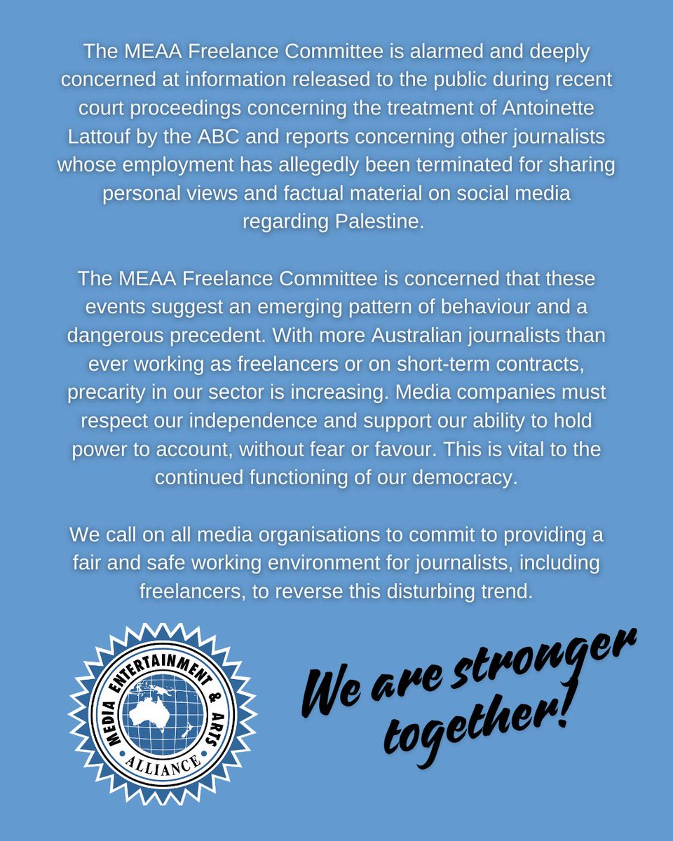 MEAA tweet media