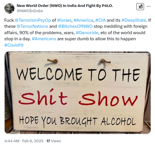 Evil <a href="/_BitchesOfNWO/">NWO Bitches</a> like #Israel, #India, #America, etc use <a href="/_TerrorismPsyOp/">Terrorism PsyOp Of Deep State And NWO</a> to fool people and engage in #Genocide and gain oppressive and dystopian controls. 9/11 (#ControlledDemolition by Israel) is a good example and it would be repeated again by #DeepState of U.S.. #Covid19