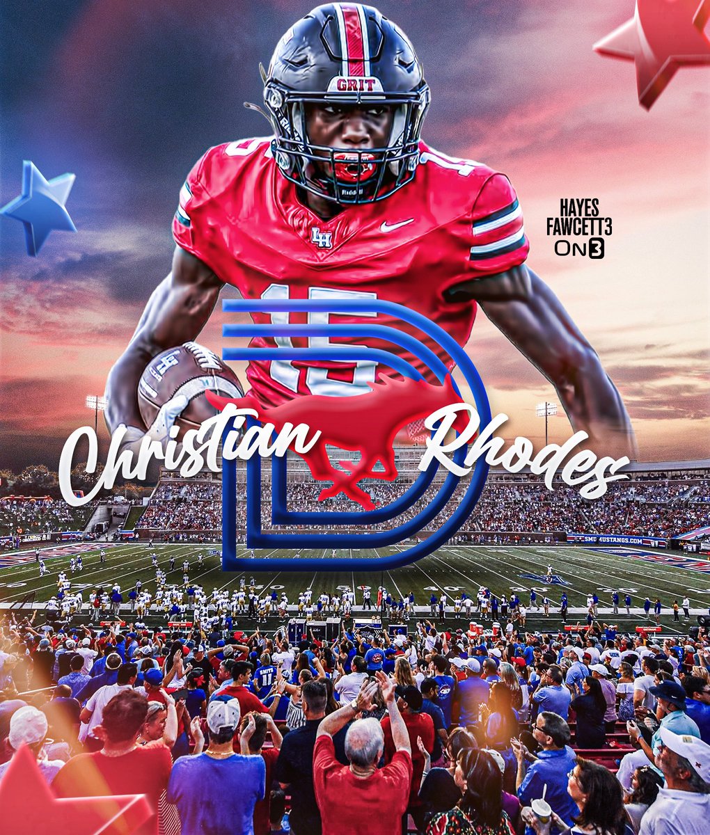 BREAKING: Four-Star RB Christian Rhodes has Committed to SMU, he tells me for @on3recruits

The 6’1 205 RB from Dallas, TX chose the Mustangs over TCU, Arkansas, &amp; Miami

“Run back the Pony Express”

on3.com/db/christian-r…