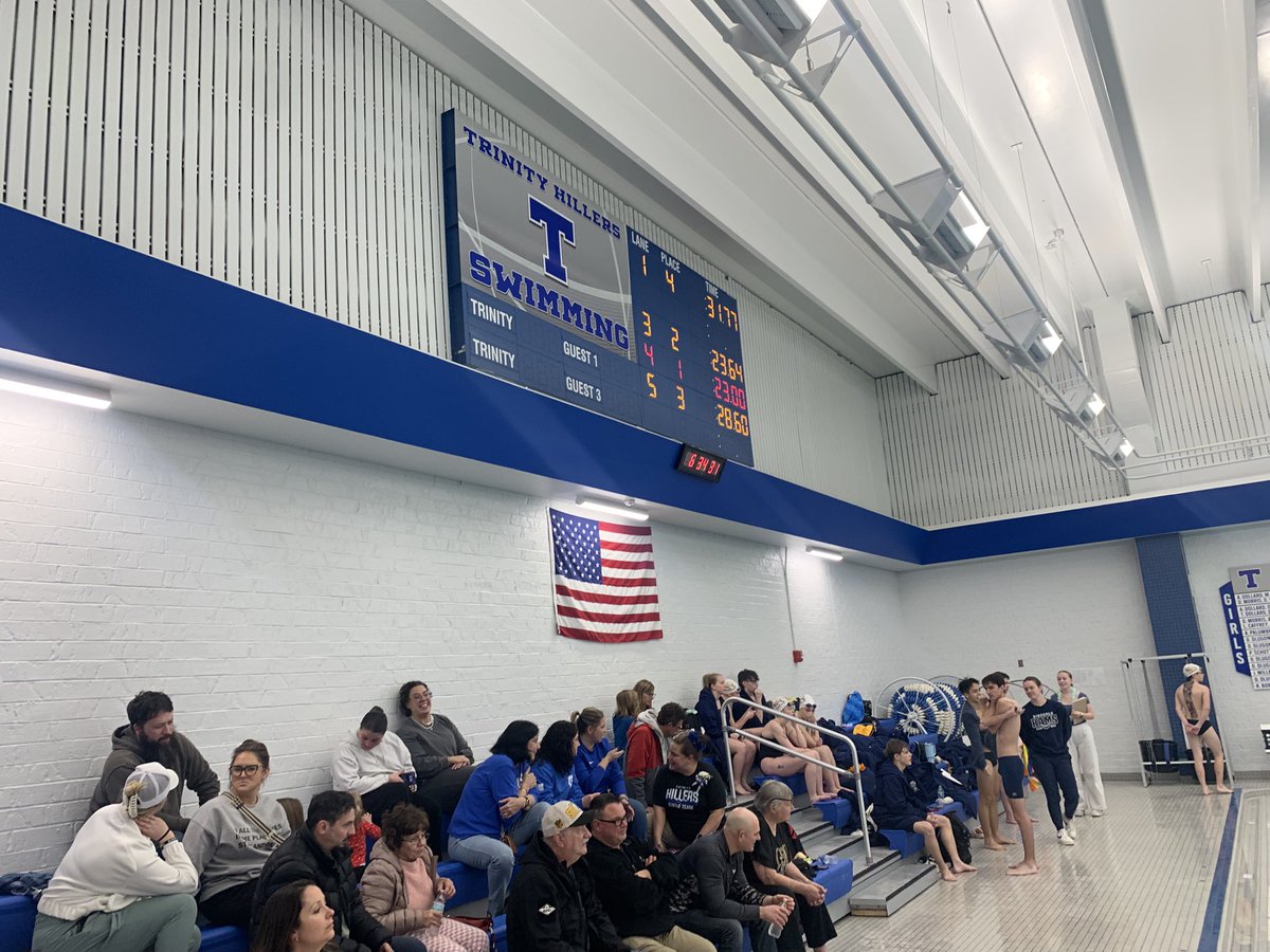 DKnause5's tweet photo. Congrats @TrinitySwimTeam seniors!   Great job coaches and swimmers. @thstrinitypride @MrZebrasky   Great atmosphere for our seniors and team tonight. https://t.co/fRM4IEwfa4