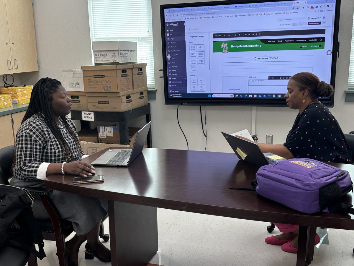 AngTSanders's tweet image. Wonderful School Counselor Week working with PR V Walker on Counselor”s webpage @HempsteadISD @Hempstead_ES