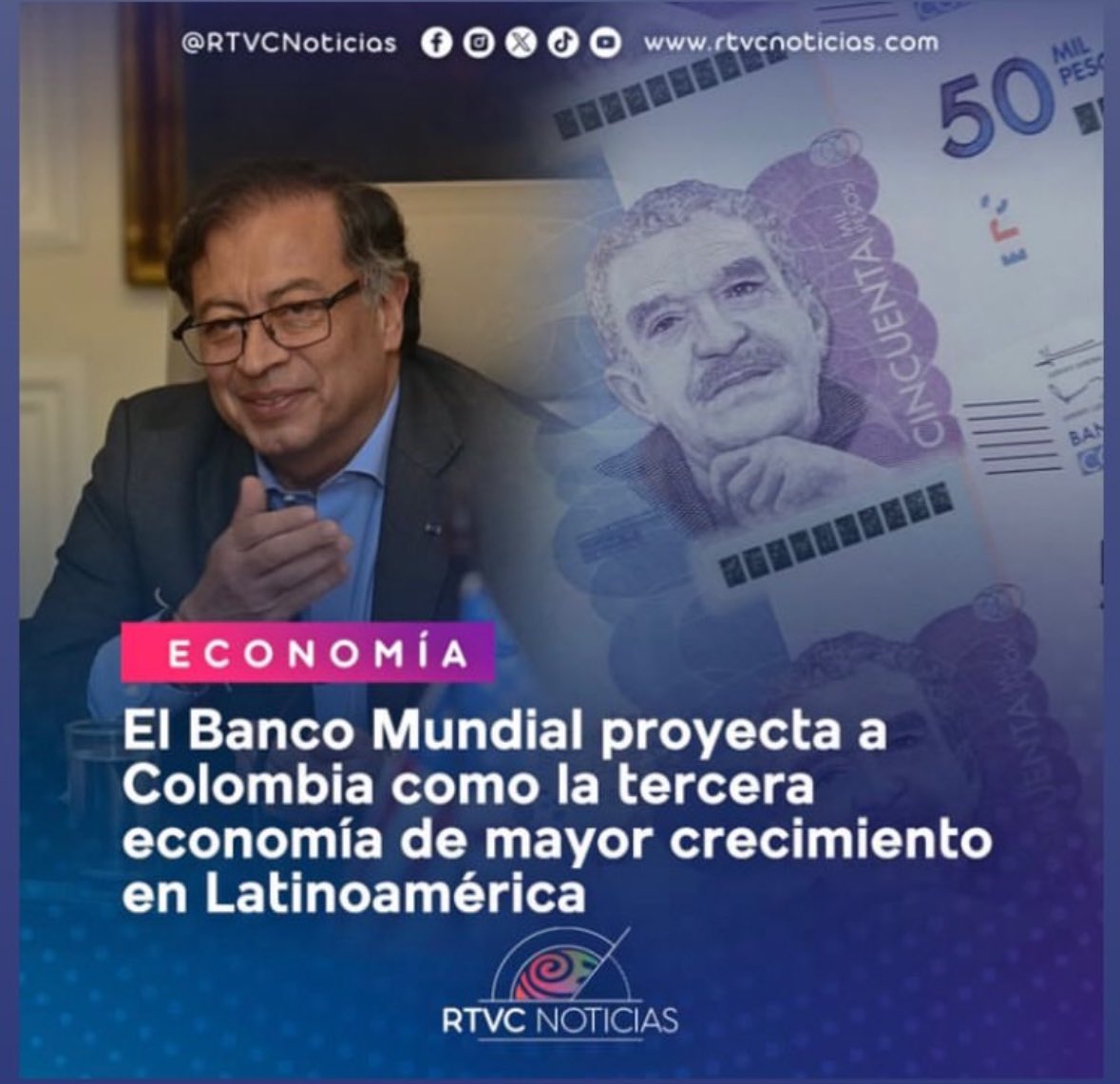 ManuelZamudioA's tweet photo. @petrogustavo Colombia va bien. @petrogustavo ✊🏽 https://t.co/tpBf8z54RB