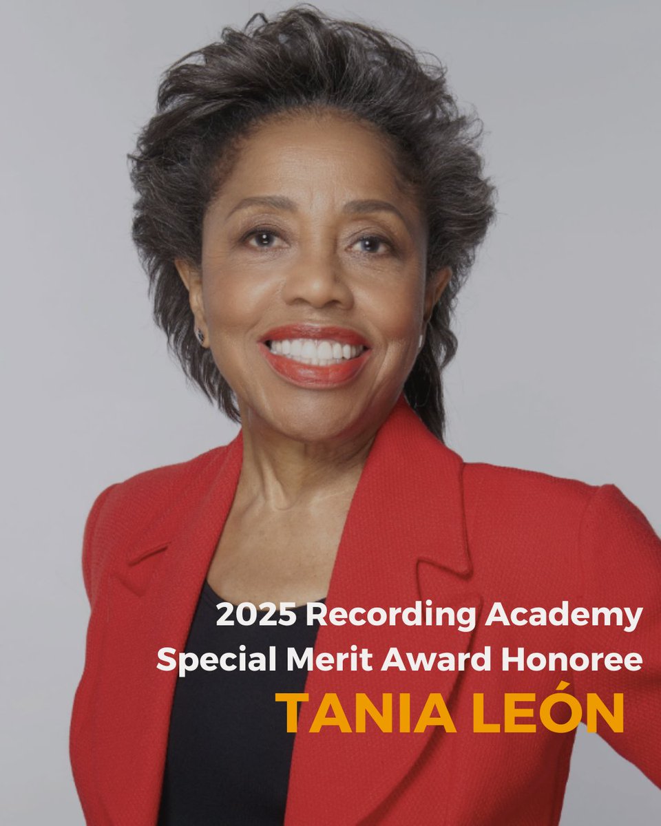 AmerCompOrch's tweet image. ACO congratulates Tania León for being a Special Merit Award Honoree at the 2025 Grammy Awards. 

Hear ACO perform León's Ácana at Carnegie Hall on March 6, 2025 for the program for Hello, America: Transatlantic.

Get your tickets at the link below:
carnegiehall.org/Events/America…