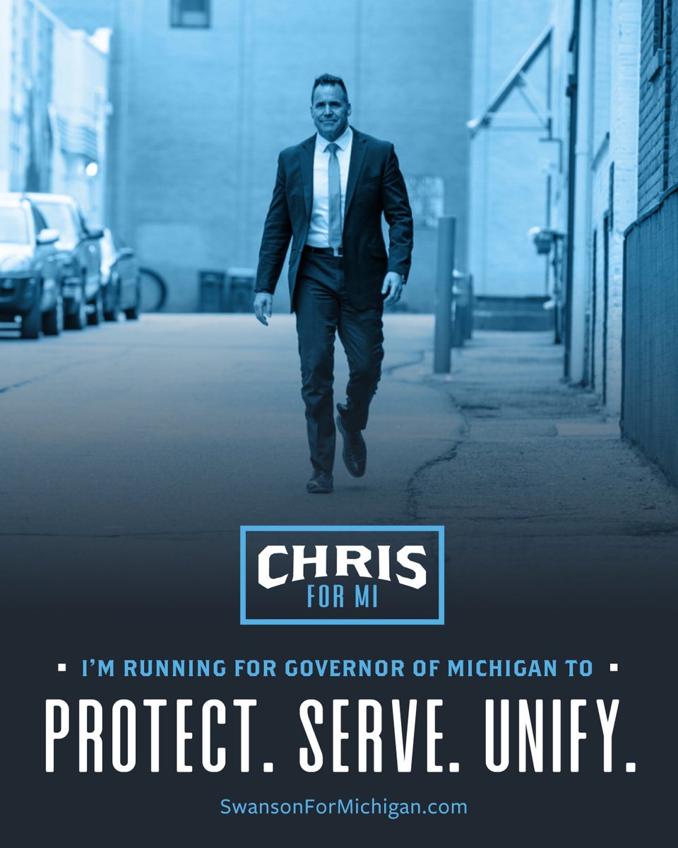 There’s a new Sheriff in town, and I’m up for the challenge.

My name is Chris Swanson and I’m running to be Michigan’s next Governor—to protect, serve, and unify our great state.