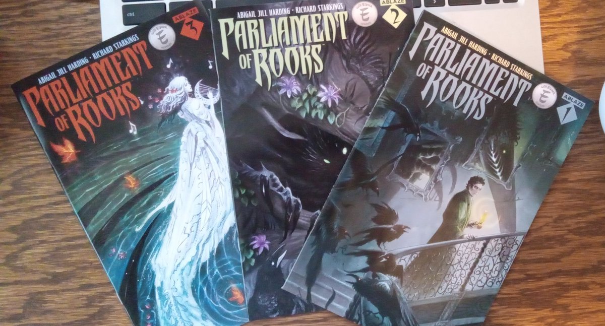 #NowReading: #ParliamentOfRooks #1-3 by @AbzJHarding <a href="/RichStarkings/">🔸 Richard Starkings 🔸</a> <a href="/AblazePub/">ABLAZE</a>