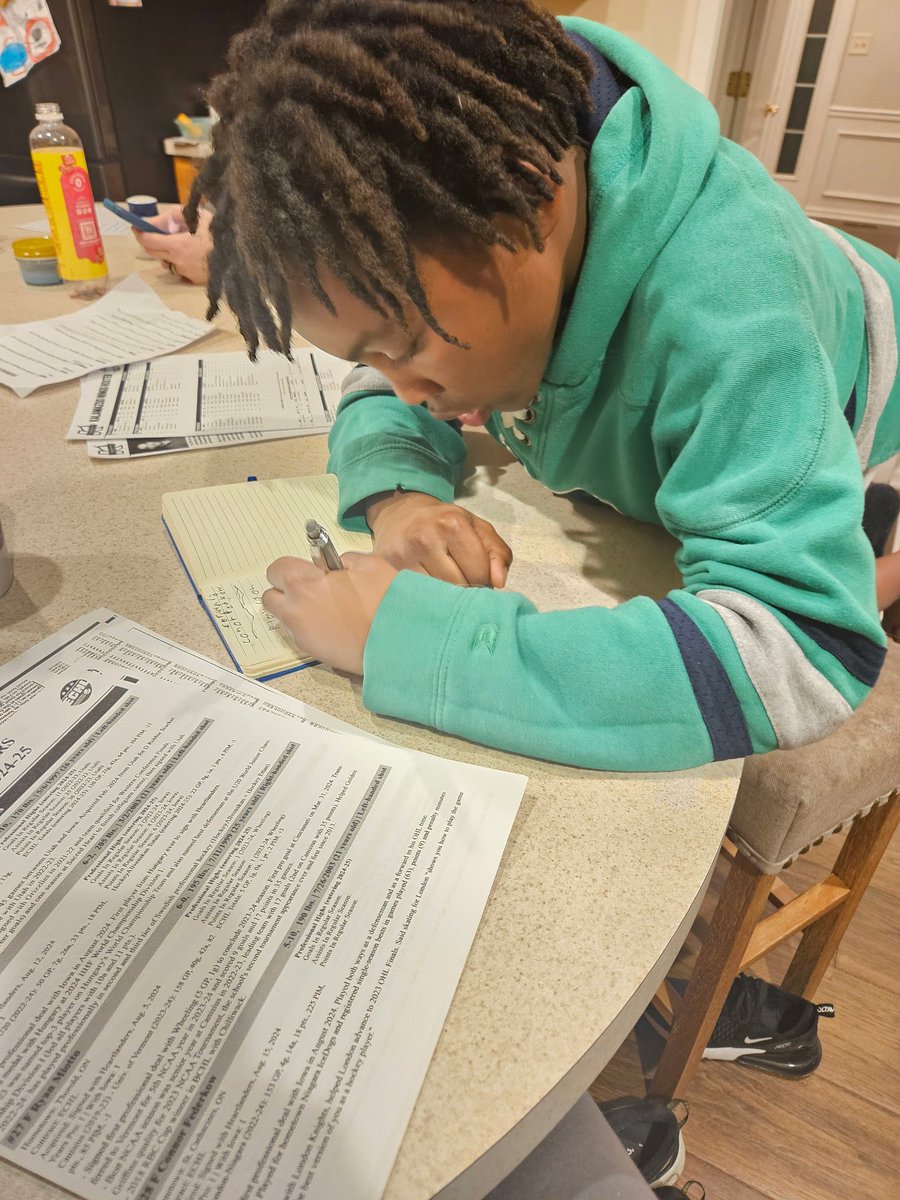 ❤️ A true student of the Game ❤️ 

.<a href="/3yearoldskater/">Desmond Garrett</a> (now 9yo) getting prepped up to join me for the fourth-consecutive season tomorrow💪🏾

P.S. Des has 90+ goals in 50+ games, so, I’m betting the booth is just his first stop pro‼️