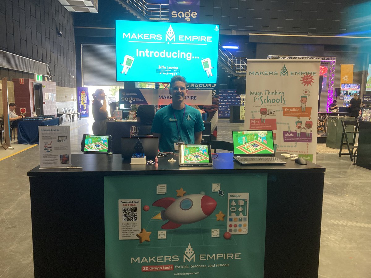 MakersEmpire's tweet photo. #SAGE2025 is in full swing, come check out @MakersEmpire stand right next to soundstage 1 entrance, and see what you can design #3dprinting #IndieGameDev https://t.co/cvZbxkV9VB