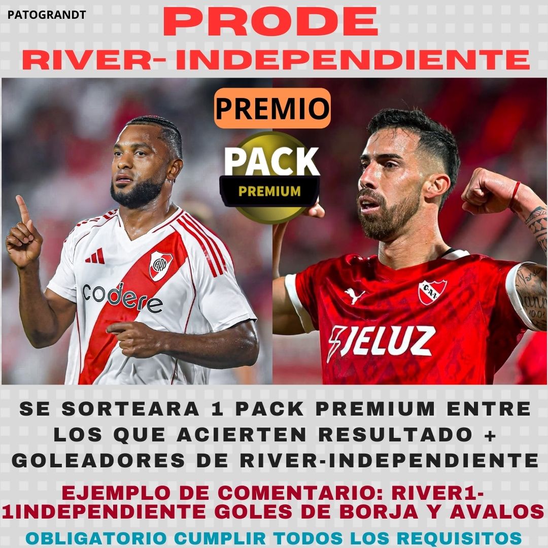 comentar con RESULTADO + GOLEADORES ⚽👇
Ej: River 1-0 gol de borja
si hay mas de 1 acierto se hara un sorteo entre los ganadores
1 comentario por usuario, suerte ☘
Requisitos obligatorio para participar👇
1) dar ♥ y rt 🔁 al twit
2) seguir la cuenta <a href="/patograndt/">Pato Gran DT</a>