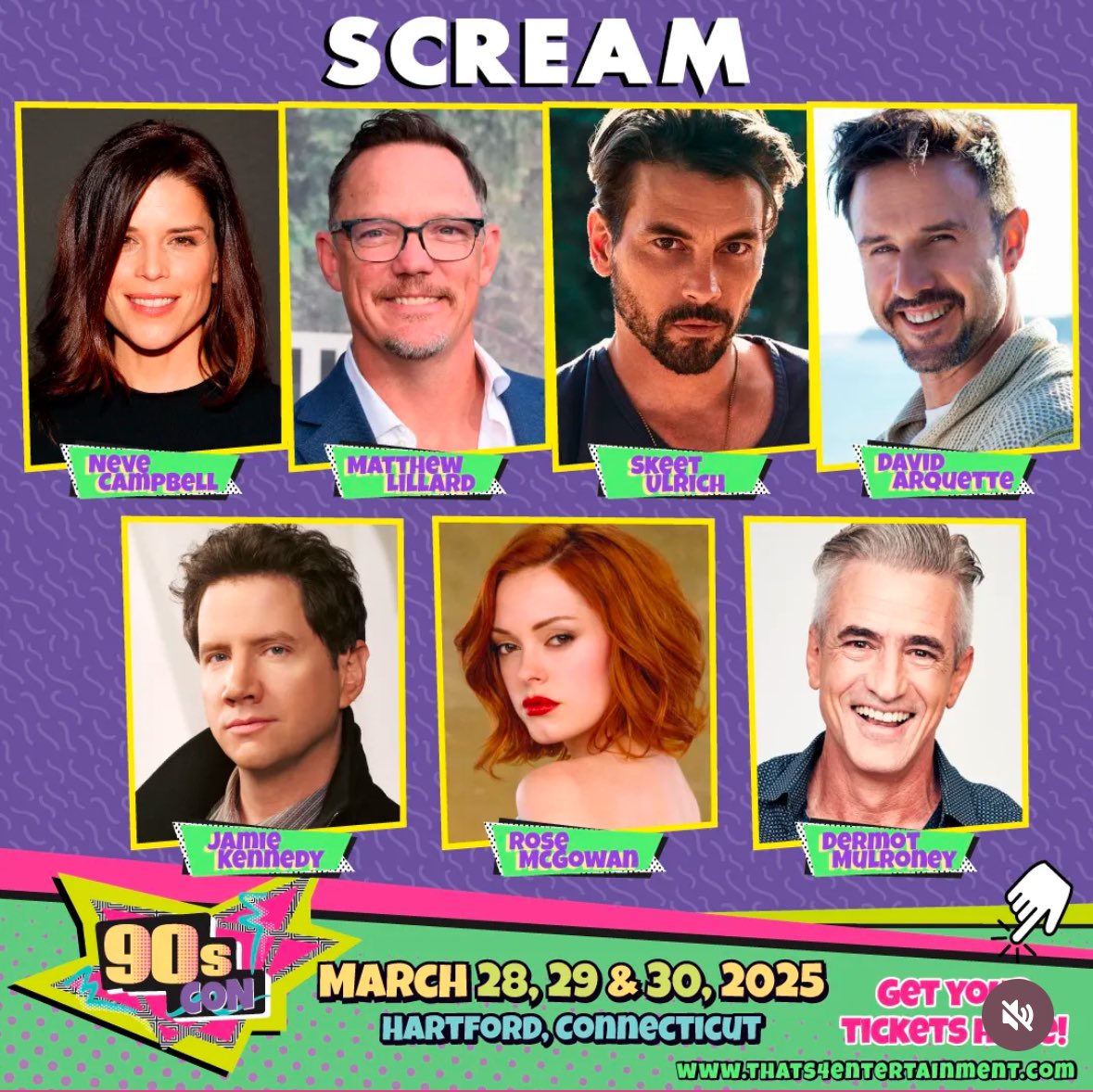 I’m going east for #90scon in Hartford, CT!! Get your tickets! 
#scream