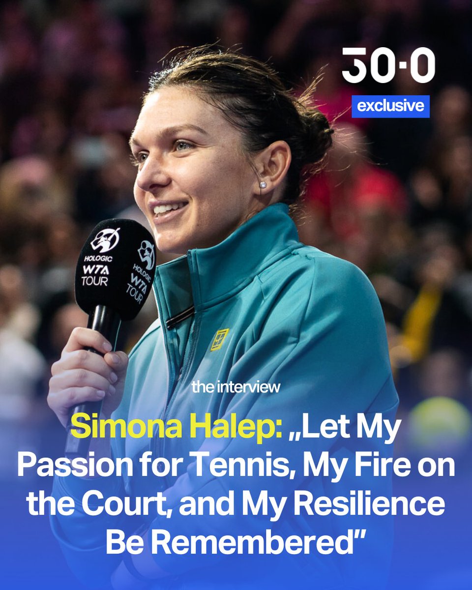 “I hope people are left with joy, good memories, and a sense of happiness about my career.” - <a href="/Simona_Halep/">Simona Halep</a> 

In her final interview as an active player, and the only one given for her retirement, Simona opened up to 30-0 an hour after the announcement.

treizecizero.ro/news/exclusive…