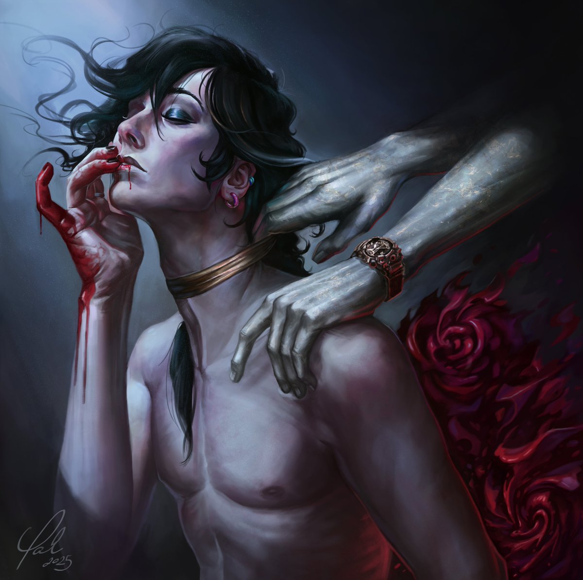 MartinaJahodov2's tweet photo. Sculptor 🩸🪨🌹

(another Hwei piece eeeo)

#hwei #LeagueOfLegends https://t.co/bJEKOQTrVE