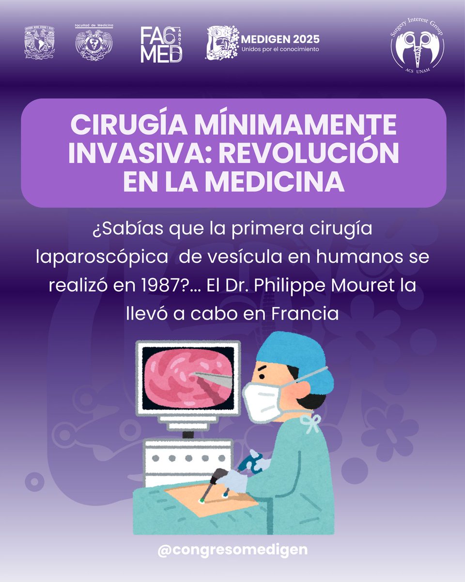 congresomedigen's tweet photo. Conoce más acerca del futuro de la cirugía, especialmente los beneficios que trae al paciente, como el menor tiempo de hospitalización y la recuperación más pronta 👩🏽‍⚕️👨🏻‍⚕️✨

#unidosporelconocimiento #medigen #facmedunam #cirugia https://t.co/EAYRj1egBI