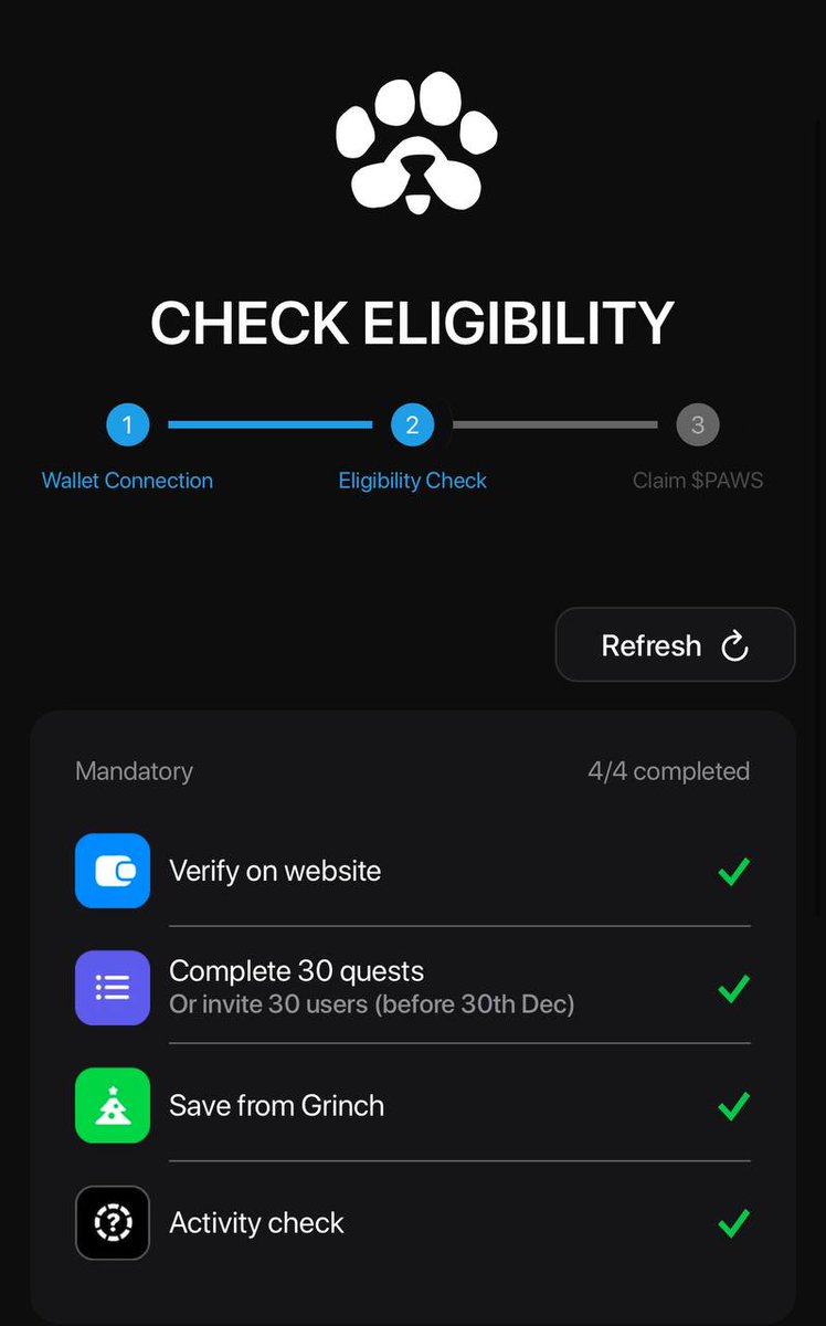 iamvz04's tweet photo. $PAWS activity checker is live 🙌 go ASAP and complete the captcha 💯
#PAWS #PAWScult #Airdrops #SolanaAirdrop https://t.co/jWRn2av2RY