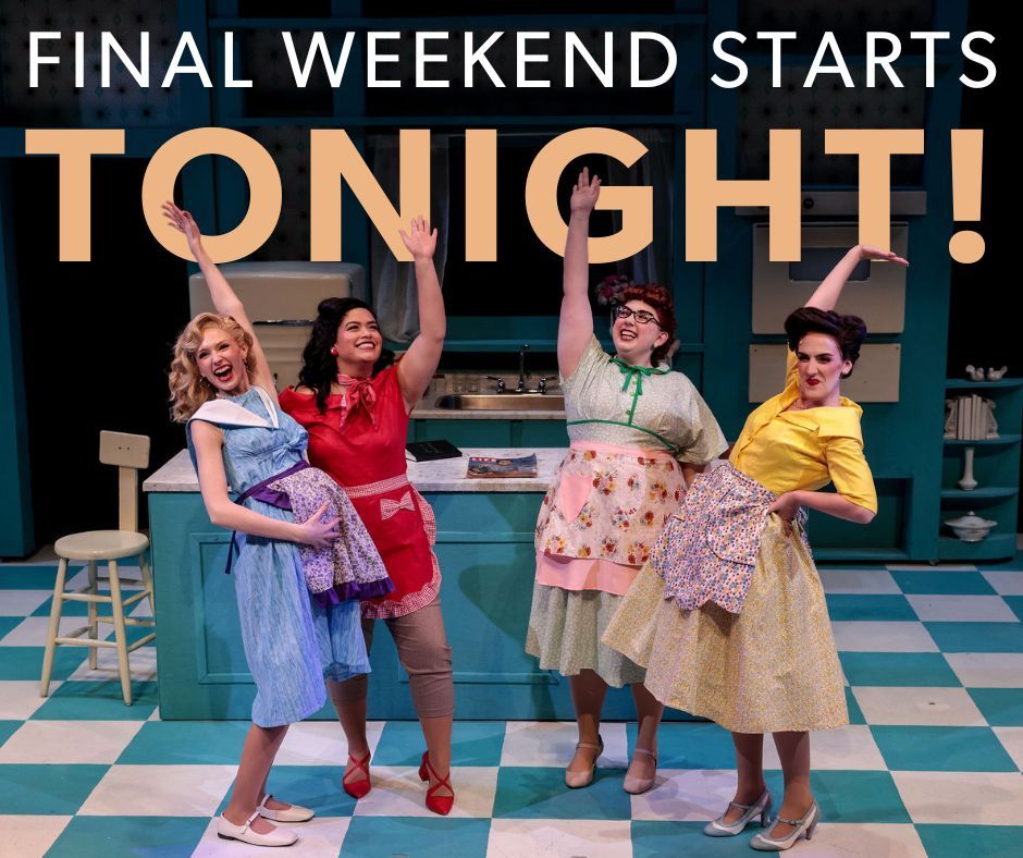 The final weekend of A TASTE OF THINGS TO COME starts tonight! Travel back in time to the 50s and 60s with the four women of the Wednesday Winnetka Women’s Cooking Club! 🧁 

Grab your tickets before they go at lyricarts.org/taste-of-things