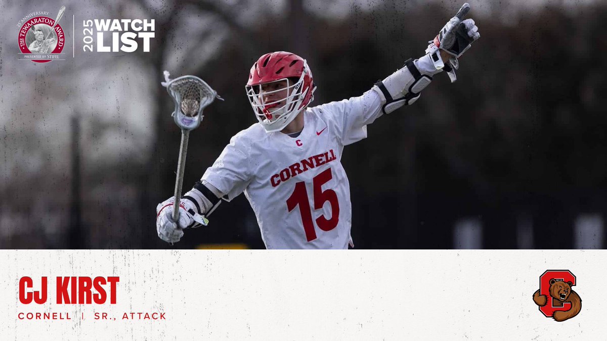 Tewaaraton's tweet photo. We are pleased to announce the 2025 Watch Lists for the 2025 Tewaaraton Award Presented by @Stifel. Led by returning finalists Chase Boyle (Loyola), Madison Taylor (Northwestern) and CJ Kirst (Cornell), this group highlights the early contenders for the 2025 Tewaaraton Award. https://t.co/9xVc2mao2h