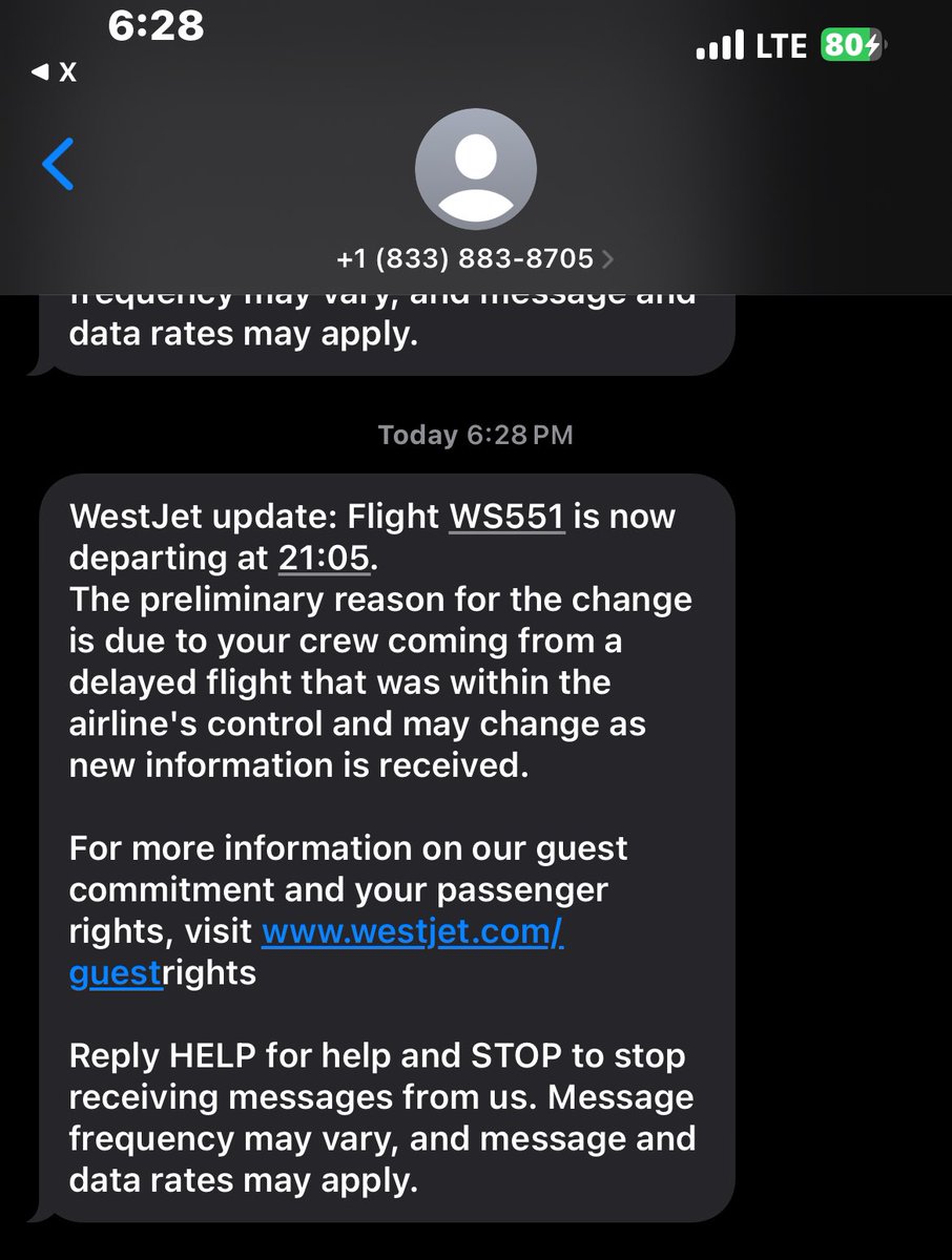 branstonpickl's tweet photo. @WestJet Another @WestJet update.
I so wish they could have squeezed me into the flight I originally paid for!!!

#westjet https://t.co/7tJOxH45mW