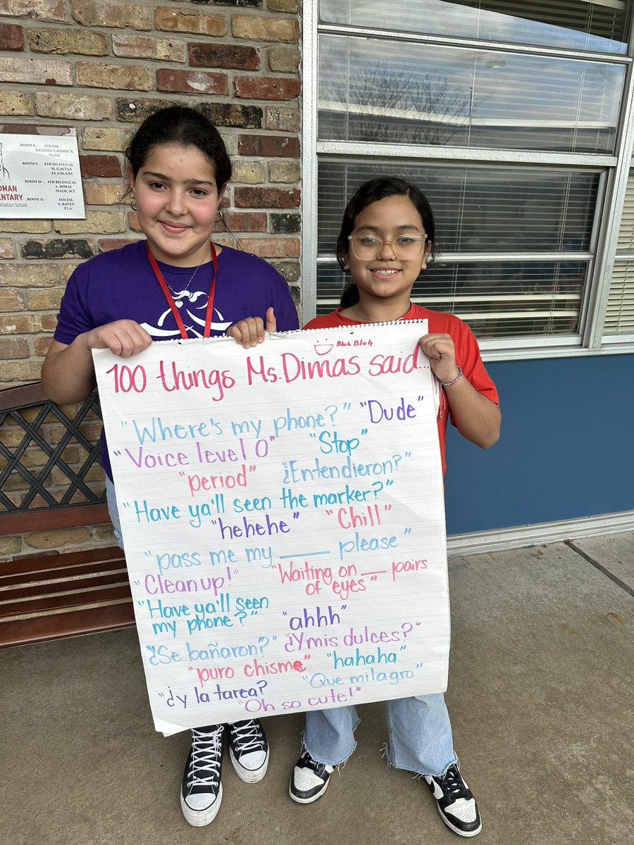 _MsDimass's tweet image. 100 days of learning! 100 days of greatness! 100 days of my first year ! 100 of being their teacher! Happy 100th day of school! 🥳🤩 @GoodmanES_AISD