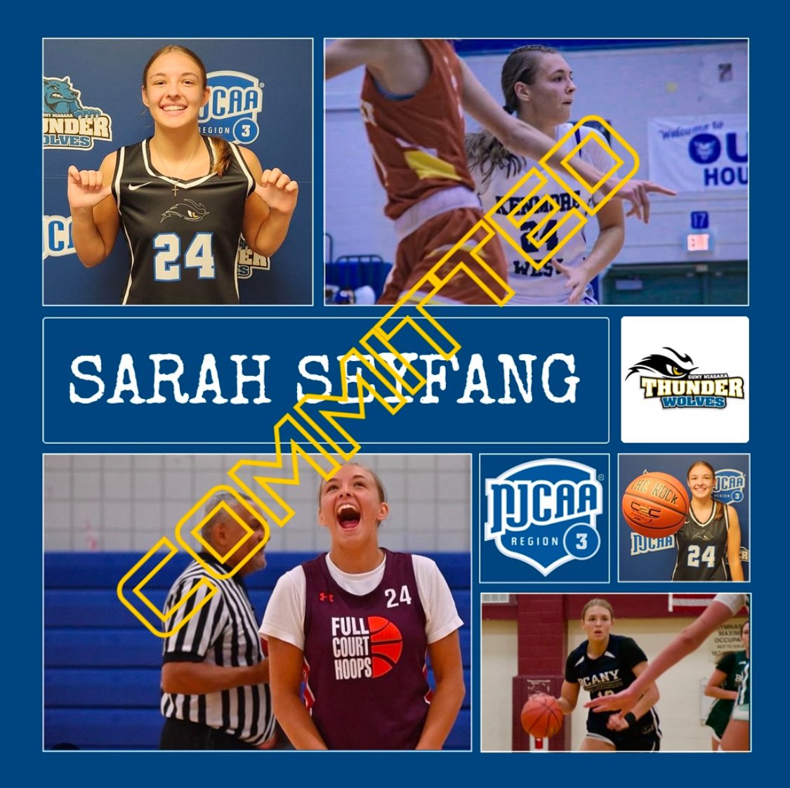 Super shout out to FCH 2025 <a href="/sarah_seyfang/">Sarah Seyfang</a> on committing to continue her bball career at SUNY Niagara!  Yeah Sarah!! Thank you Coach Nate! <a href="/fchorange/">fchorange</a> forever!