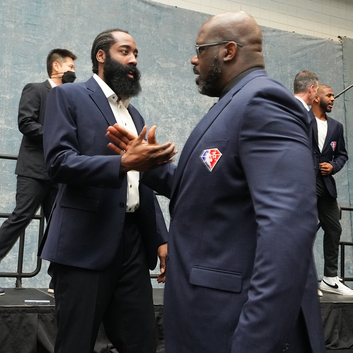 LAClippers's tweet image. #NBA75 🤝 Team Shaq