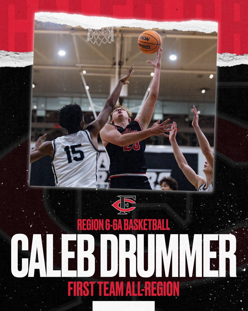 ForsythCenbball's tweet image. Congratulations to junior Caleb Drummer for being named Region 6-6A 1st Team All Region. This young man has earned this honor as an under sized post player who is relentless night in and night out. Go Dawgs! @calebjdrummer @fchs_bulldogs