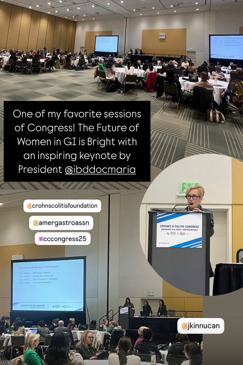 ⭐️Megan E. Riehl, PsyD⭐️ (@drriehl) on Twitter photo If you aren’t here…where are you?! <a href="/AmerGastroAssn/">American Gastroenterological Association (AGA)</a> President <a href="/ibddocmaria/">Maria T. Abreu</a> has is smiling and inspired. Thank you <a href="/ibdgijami/">Jami Kinnucan, MD, FACG, AGAF, FCCF</a> <a href="/ElisaBodenIBDMD/">Elisa Boden, MD</a> and Women in GI committee for a fantastic session. <a href="/CrohnsColitisFn/">Crohn's & Colitis Foundation</a> #CCCongress25 If you aren’t here…where are you?! <a href="/AmerGastroAssn/">American Gastroenterological Association (AGA)</a> President <a href="/ibddocmaria/">Maria T. Abreu</a> has is smiling and inspired. Thank you <a href="/ibdgijami/">Jami Kinnucan, MD, FACG, AGAF, FCCF</a> <a href="/ElisaBodenIBDMD/">Elisa Boden, MD</a> and Women in GI committee for a fantastic session. <a href="/CrohnsColitisFn/">Crohn's & Colitis Foundation</a> #CCCongress25