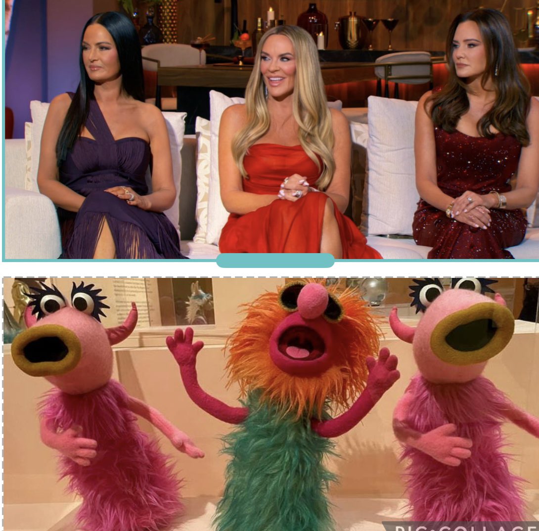 jdangelo5692's tweet photo. These 3 clowns all squawking at the same time the entire reunion is giving muppets. Retire them already, this is not what the people want. #rhoslcreunion https://t.co/YU309qJG7I