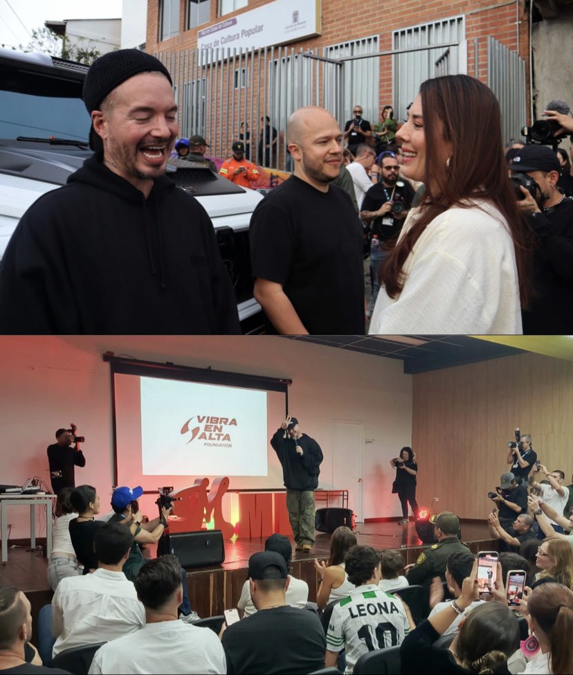 CamiGaviria's tweet photo. ¡Buenas noticias para la música en Medellín! Gracias al trabajo conjunto de @alcaldiamed, #Vibraenaltafoundation, #2kfoundation se inauguró el primer estudio público de grabación en la Comuna 1, Popular. @FicoGutierrez @RickyJaramilloV Gracias @JBALVIN por acompañar a los jóvenes https://t.co/fYtYonTWyI