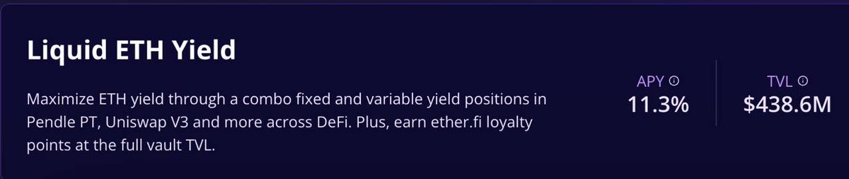 Our ETH Liquid vault has the best rewards on ETH, at scale 🫡 

Deposit at: app.ether.fi/liquid