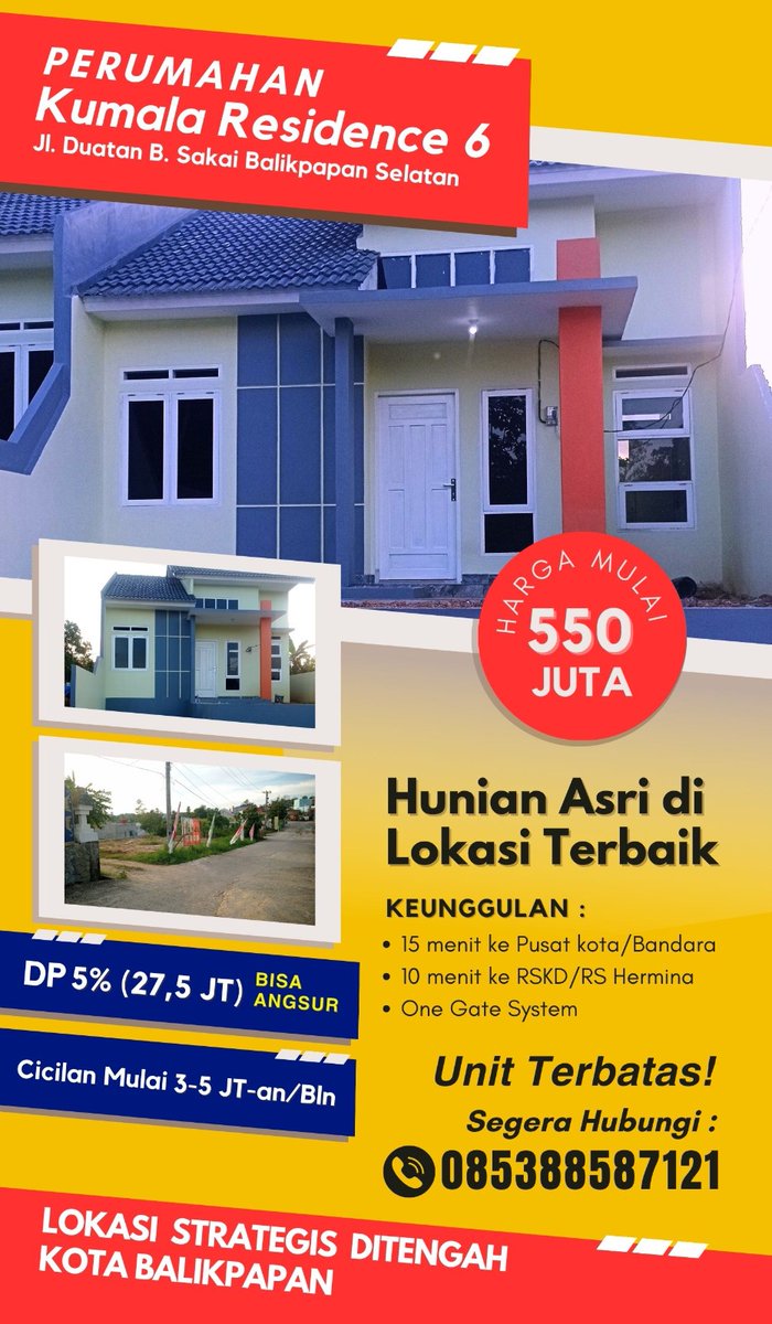 yustibpn's tweet photo. Hunian Asri di Lokasi Terbaik dan Strategis, berada di tengah kota Balikpapan. Kemudahan akses menjadi keunggulan perumahaan ini. Pesan sekarang, unit terbatas. https://t.co/7m5vGnGuwx