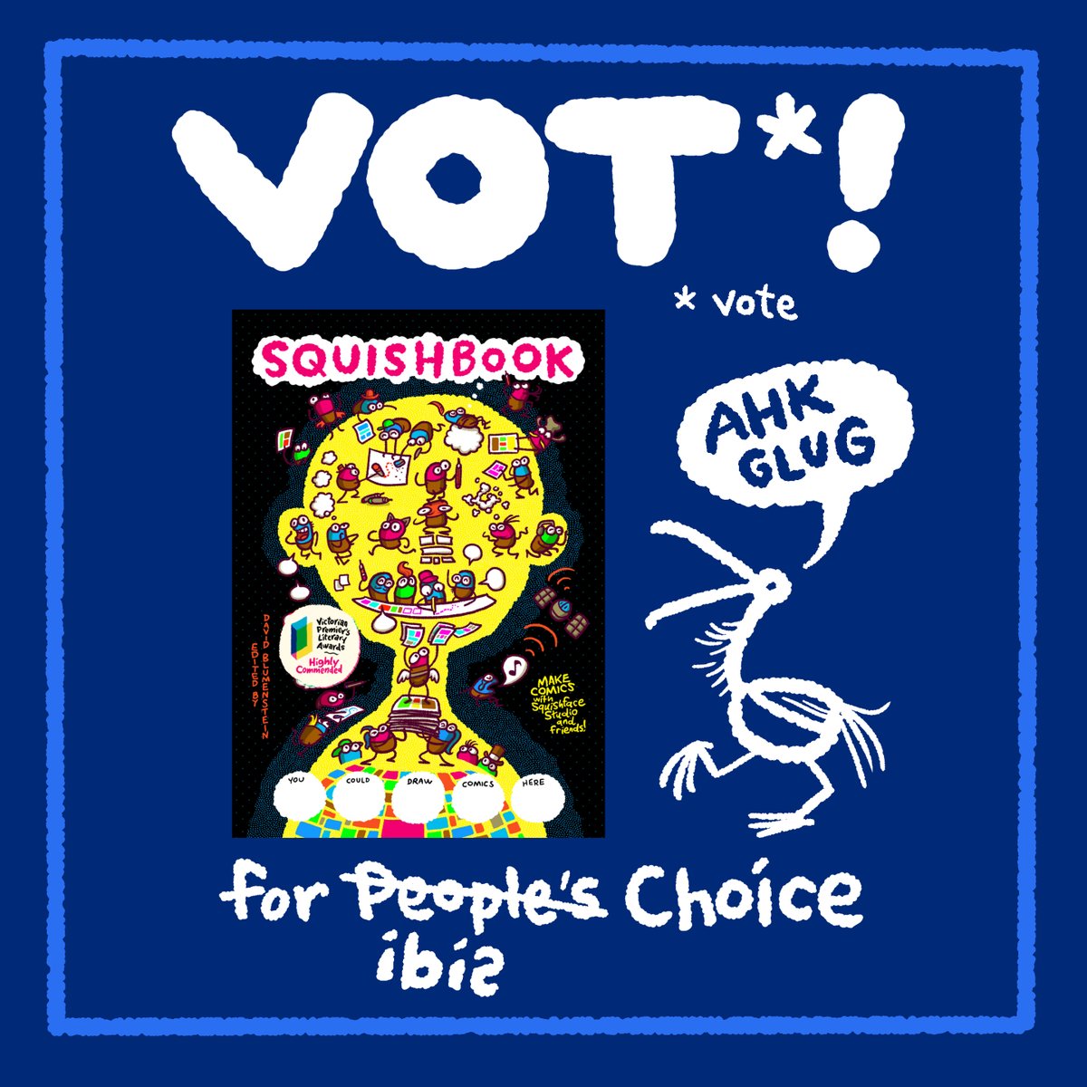 Vote Squishbook in the Vic Premier's Literary Awards people's choice!

wheelercentre.wufoo.com/forms/peoples-…

Vote comics! Vote indie press! VOT IBIS!