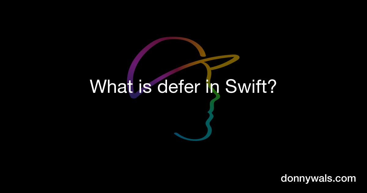 CodingExplorer's tweet image. What is defer in Swift? — donnywals.com/what-is-defer-… via @donnywals
#swift #swiftLang #iOSdevelopment #iOSdev #iOSProgramming
