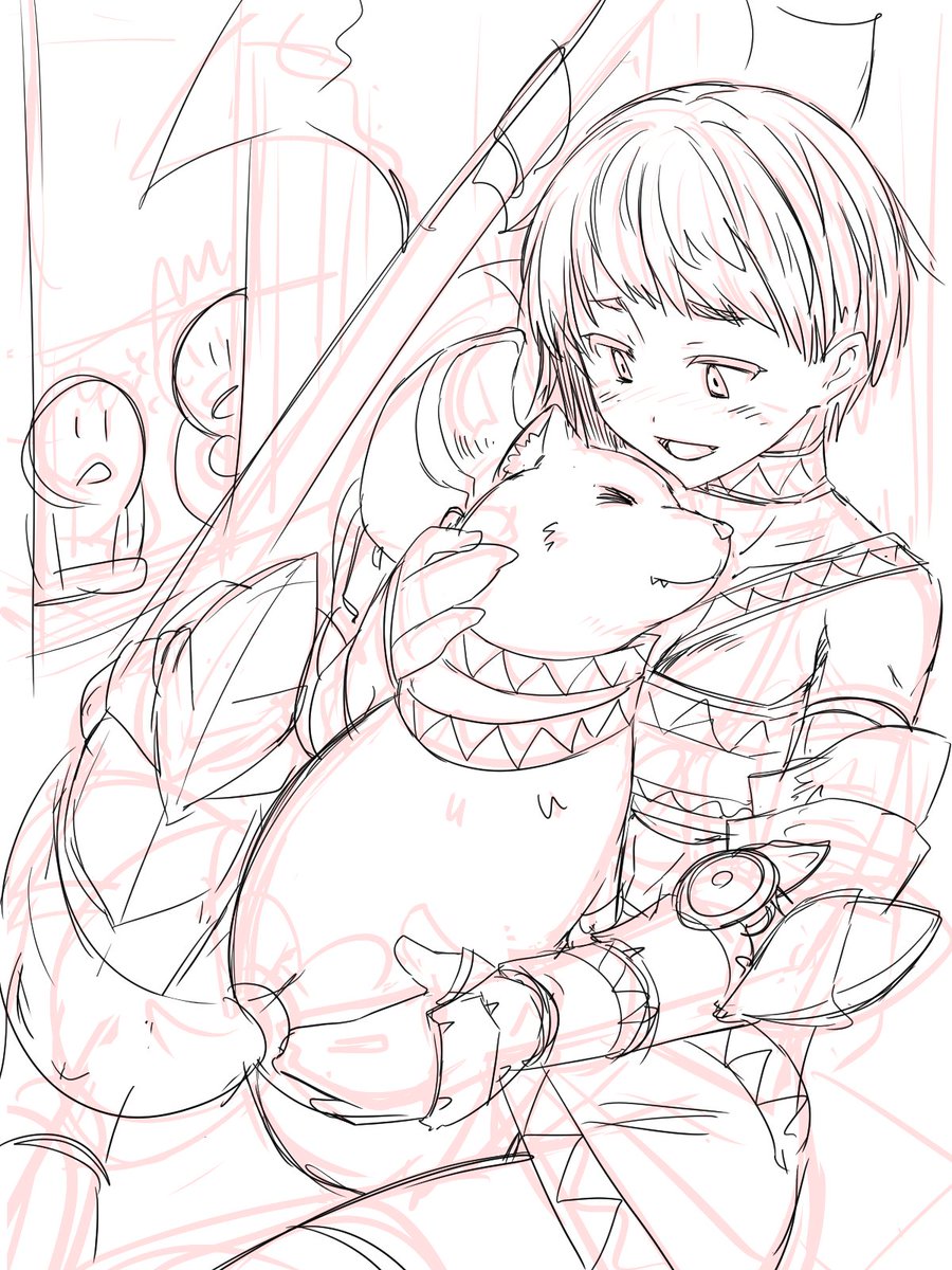 作例で描いたアイレベルの上下による構図などのざっくり例 12枚目がアイレベルが下目(アオリ)、34枚目が上目(フカン)別にアイレベルが変わったとしても縦パースつけないといけないわけではないのですが、まぁあったほうが近くから見てるように見えてよさそうに見えるじゃんってのもあります 