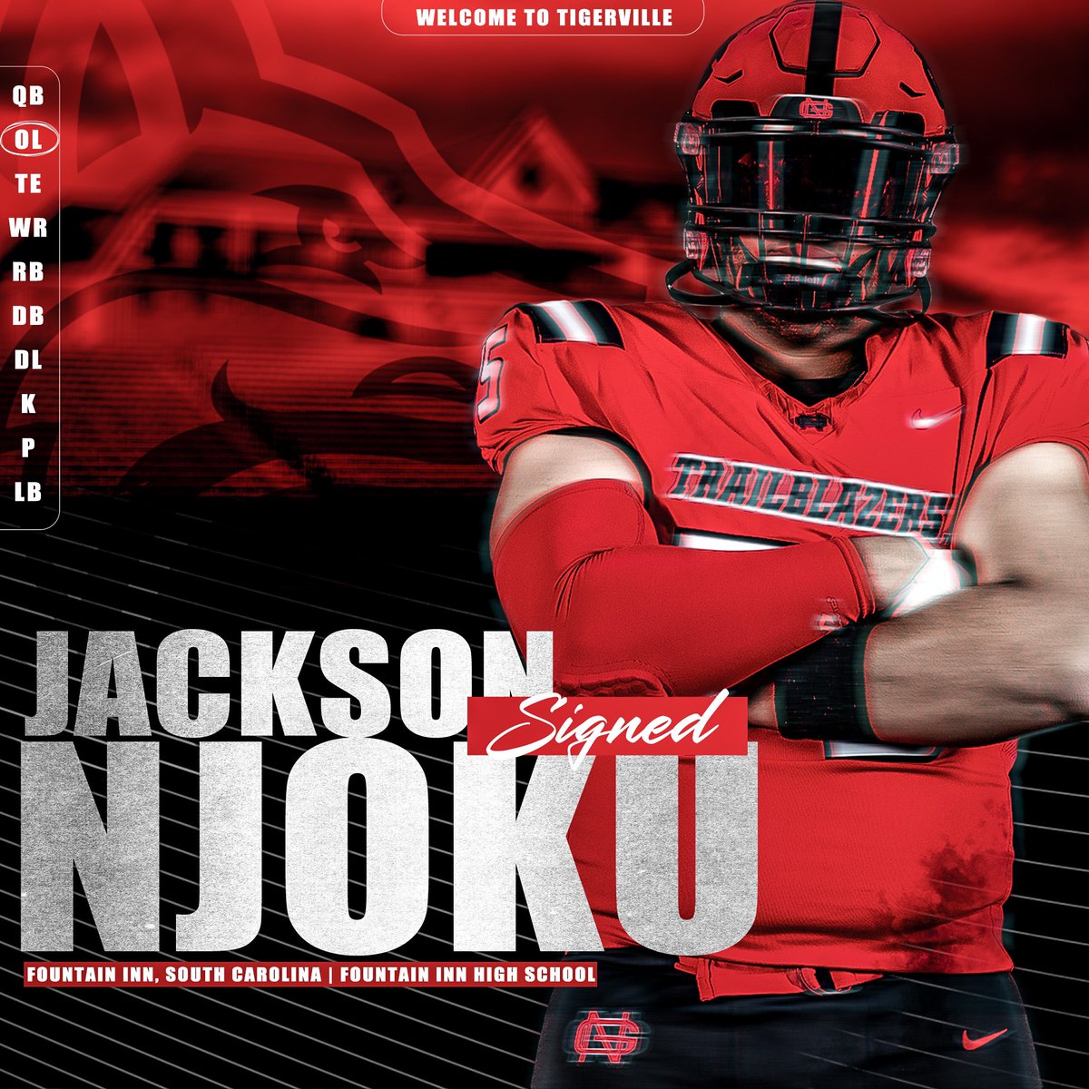 North Greenville Football (@ngufootball1) on Twitter photo From Fountain Inn to The Ville‼️
Welcome your newest Trailblazer, <a href="/JacksonNjoku1/">Jackson Njoku</a>
#Trailbla2er5
#DirtyShoulders From Fountain Inn to The Ville‼️
Welcome your newest Trailblazer, <a href="/JacksonNjoku1/">Jackson Njoku</a>
#Trailbla2er5
#DirtyShoulders