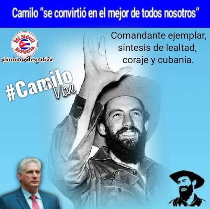 En el pueblo hay muchos Camilo y en el pueblo hay muchos Che, nosotros tenemos que luchar y tratar de que cada compatriota sea un Camilo.  #CubaPorLaVida #CamiloVive 
<a href="/cubacooperaven/">Brigada Médica Cubana en Venezuela</a>
 <a href="/MINSAPCuba/">Ministerio de Salud Pública de Cuba</a>
 <a href="/japortalmiranda/">José Angel Portal Miranda</a>
<a href="/CubacooperaveG/">Brigada Médica Cubana en el Estado Guárico.</a> @CubCooperaVeGua