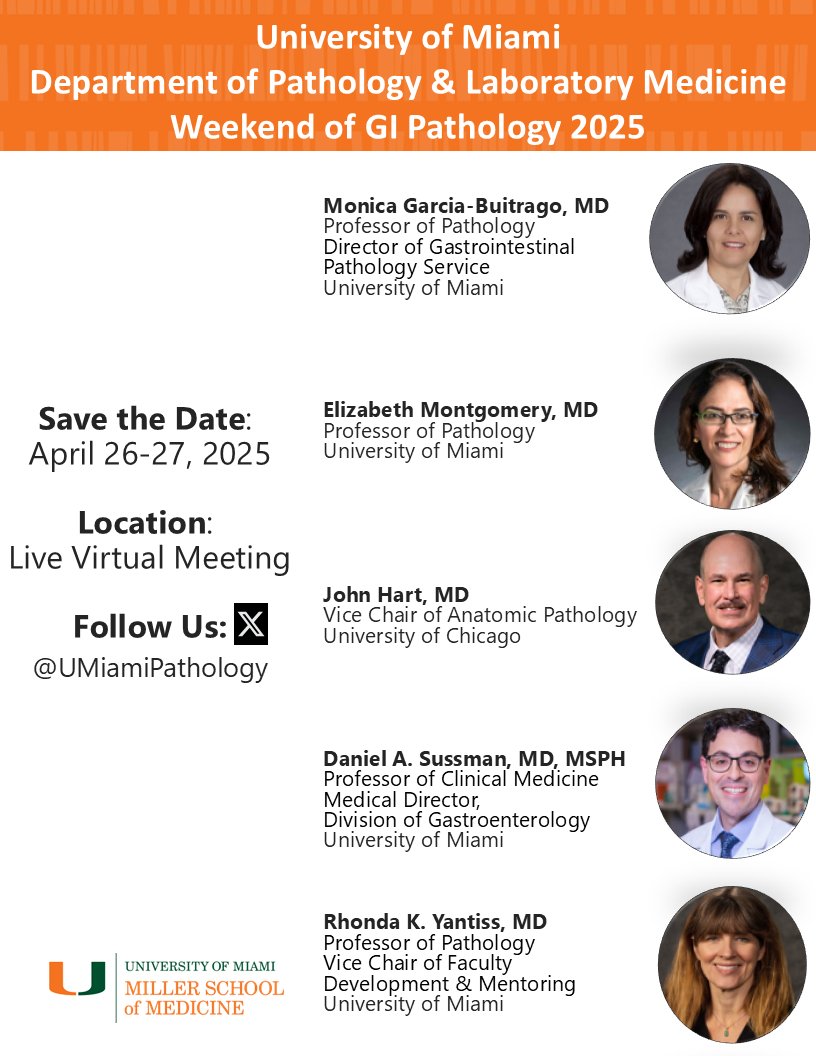 LizMontgomeryMD's tweet image. We are offering a virtual weekend GI and Liver course!  Please join us.

processing.miami.edu/Processed/Week…