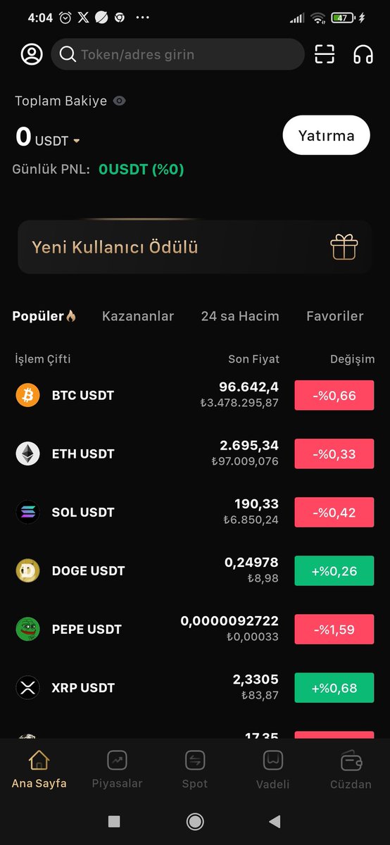 KCEX'e <a href="/KCEX_Turkey/">KCEX_TR</a> Benimle Katıl, piyasadaki en düşük oranların ve 1.000 USDT'ye kadar vadeli işlem deneme bonusu ile ücretsiz çekimlerin keyfini çıkarın! Davet kodum SRS1P0, hemen kaydolmak için tıkla:  kcex.io/register?invit…