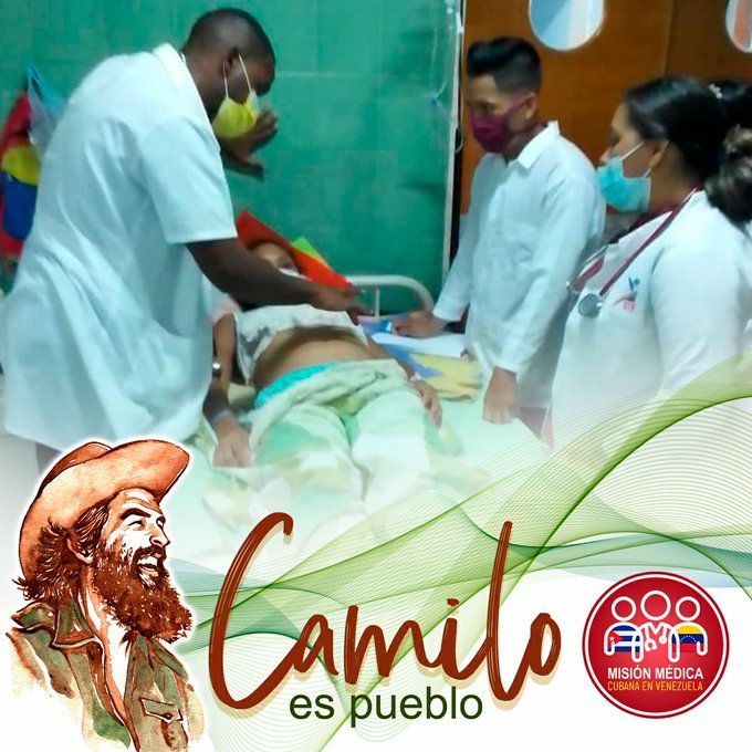En el pueblo hay muchos Camilo y en el pueblo hay muchos Che, nosotros tenemos que luchar y tratar de que cada compatriota sea un Camilo.  #CubaPorLaVida #CamiloVive 
<a href="/cubacooperaven/">Brigada Médica Cubana en Venezuela</a>
 <a href="/MINSAPCuba/">Ministerio de Salud Pública de Cuba</a>
 <a href="/japortalmiranda/">José Angel Portal Miranda</a>
<a href="/CubacooperaveG/">Brigada Médica Cubana en el Estado Guárico.</a> @CubCooperaVeGua