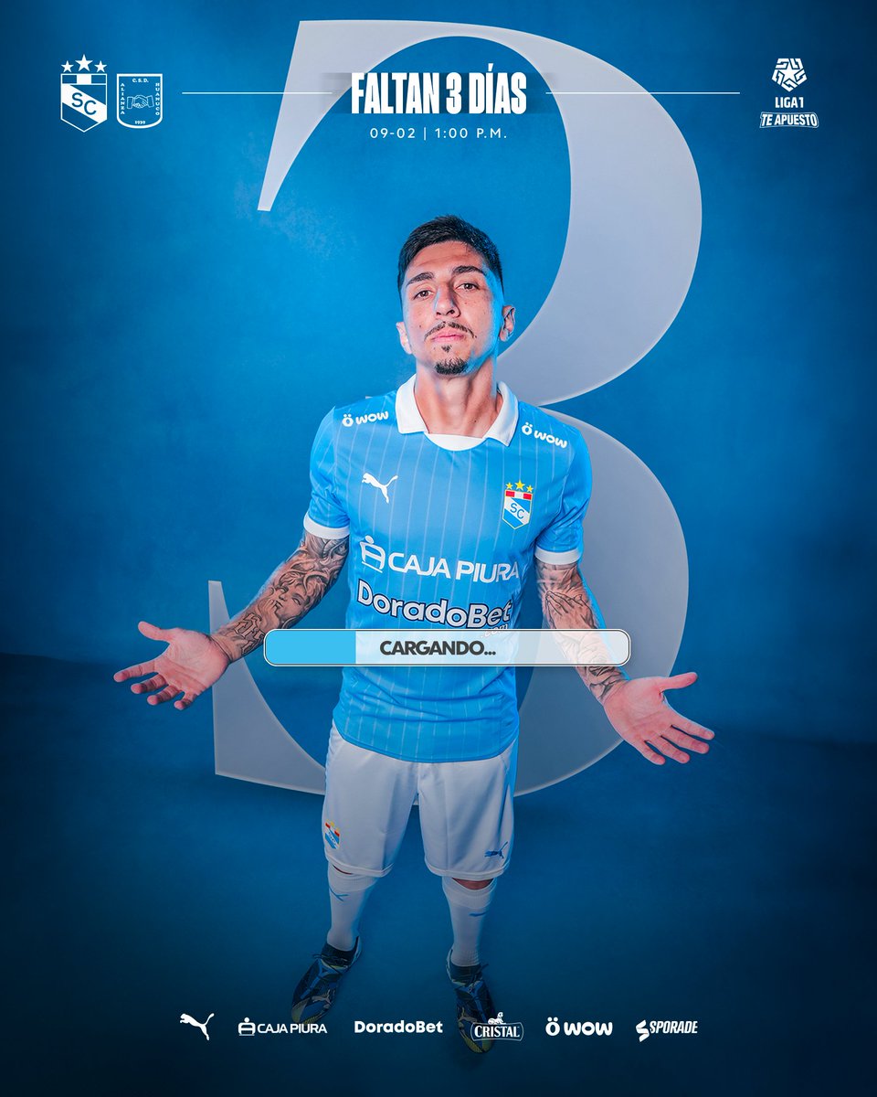 ClubSCristal's tweet photo. ▶️ A 3️⃣ días de nuestro debut en la Liga 1. 🩵⚽

🔜 #AlianzaUDH 

#FuerzaCristal https://t.co/8UZ5dWySlE