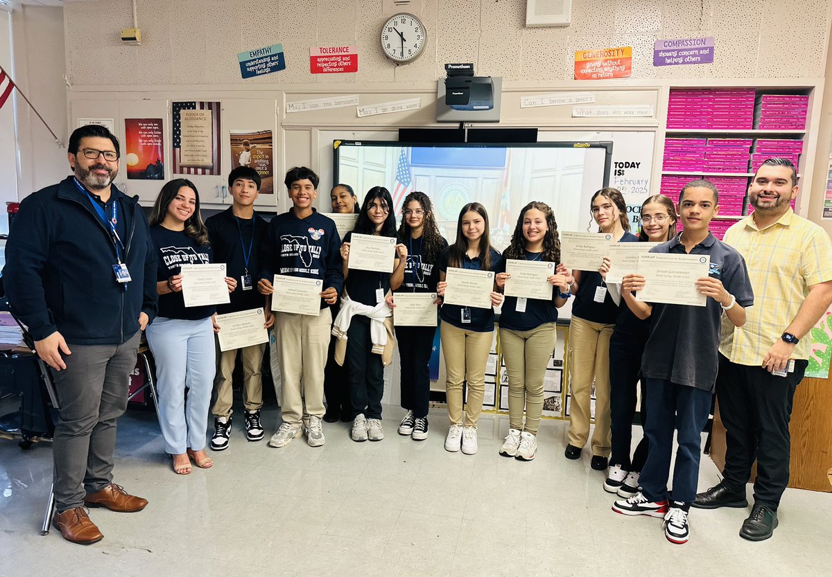 Miami Springs Middle School (@msmseagles) on Twitter photo Today we had a breakfast, debrief session, & awarded students a certificate of completion for the Close Up Rally to Tally Program! Shout out to Ms. Cancio for sponsoring this experience! <a href="/MDCPS/">Miami-Dade Schools</a> <a href="/SuptDotres/">Jose L. Dotres, Ed.D.</a> <a href="/DannyEspinofl/">Danny Espino</a> <a href="/MDCPSCentral/">Central Region</a> <a href="/MsSwainCRO/">MsSwain_CRO</a> <a href="/mdcps_bilingual/">MDCPS World Languages</a> @MDCPSBilingual Today we had a breakfast, debrief session, & awarded students a certificate of completion for the Close Up Rally to Tally Program! Shout out to Ms. Cancio for sponsoring this experience! <a href="/MDCPS/">Miami-Dade Schools</a> <a href="/SuptDotres/">Jose L. Dotres, Ed.D.</a> <a href="/DannyEspinofl/">Danny Espino</a> <a href="/MDCPSCentral/">Central Region</a> <a href="/MsSwainCRO/">MsSwain_CRO</a> <a href="/mdcps_bilingual/">MDCPS World Languages</a> @MDCPSBilingual