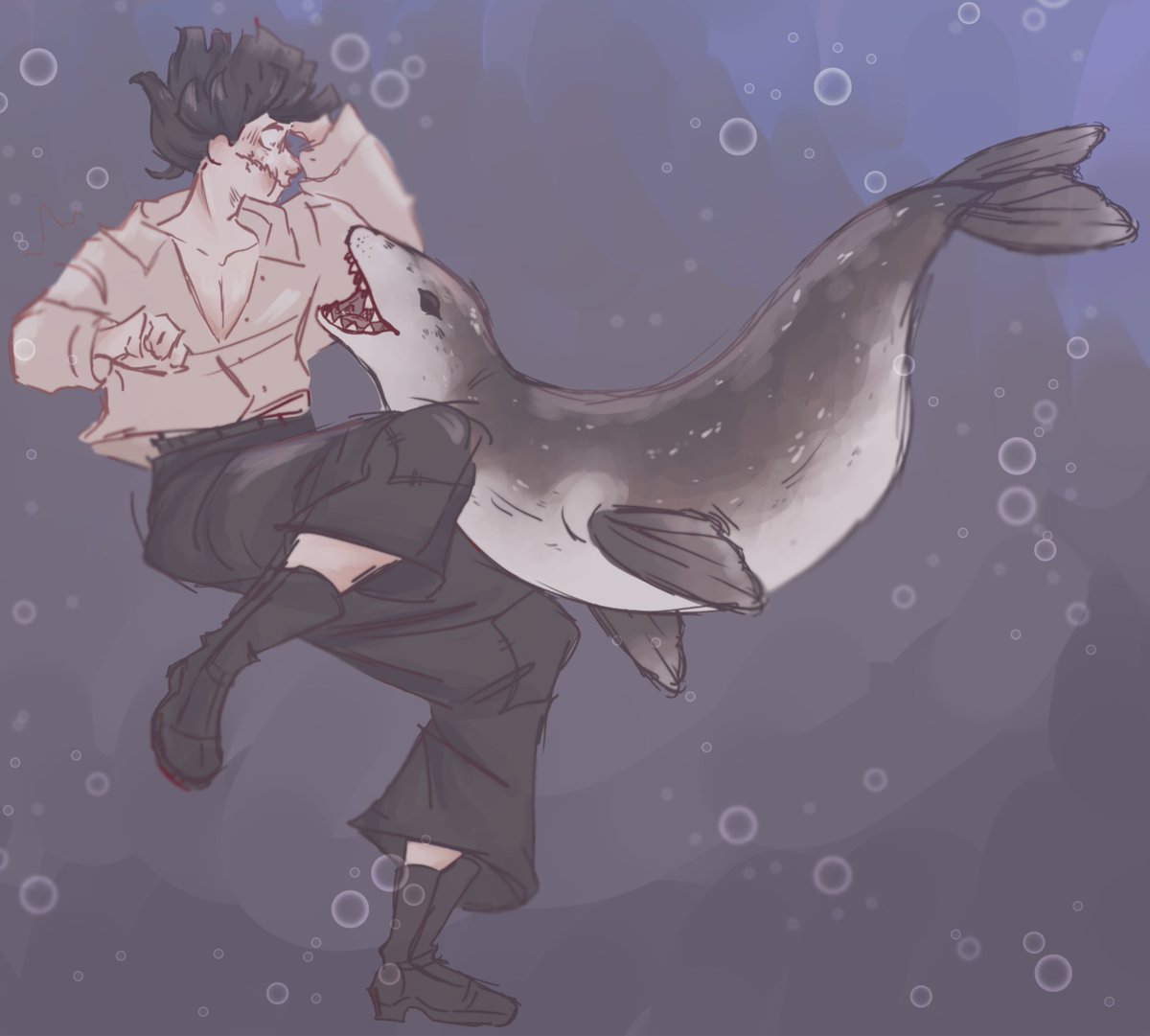 BumbleLovesDuck's tweet photo. Honestly I kinda gave up on the second one bc I’m really tired today but I finished the first one and ugh I love Selkie Giyuu sm
#obagiyuu #obagiyu https://t.co/pXQD9KpHbf