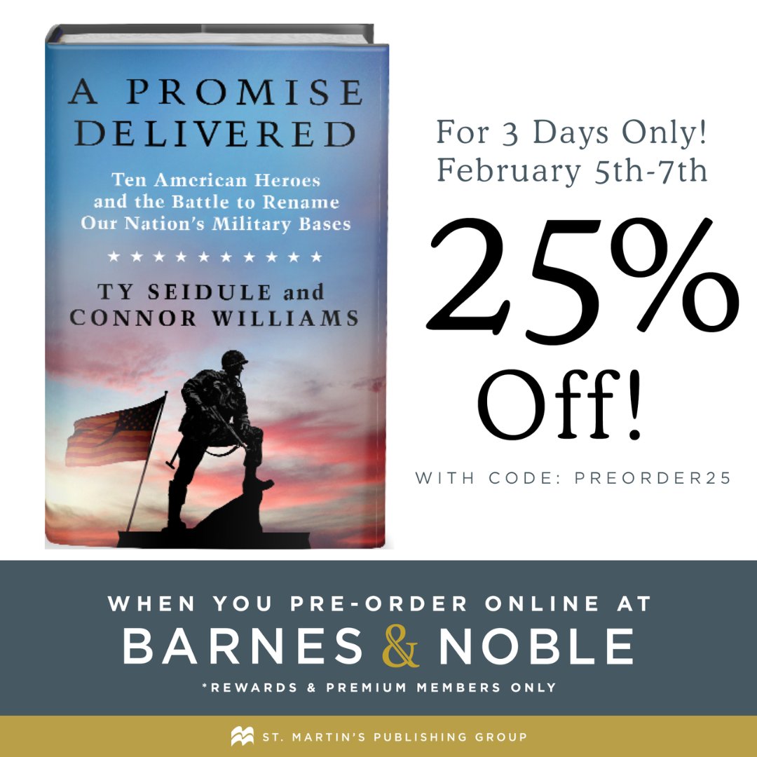 Hey folks! Want to get a head start on your holiday 2025 shopping? It's never too early!
Preorder A PROMISE DELIVERED (hardcover or ebook) at bn.com from 2/5 to 2/7 and get 25% off with code PREORDER25. here: barnesandnoble.com/membership/
