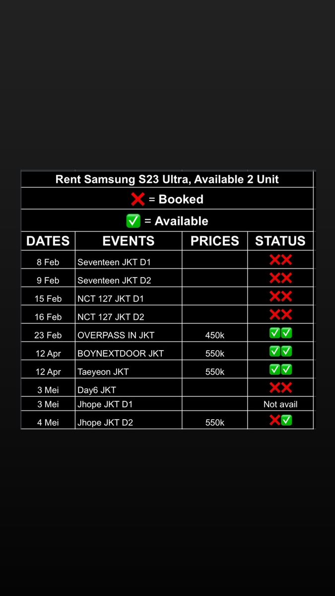 DM VIA IG |WTR OPEN RENT SEWA HP SAMSUNG S23 ULTRA tweet media
