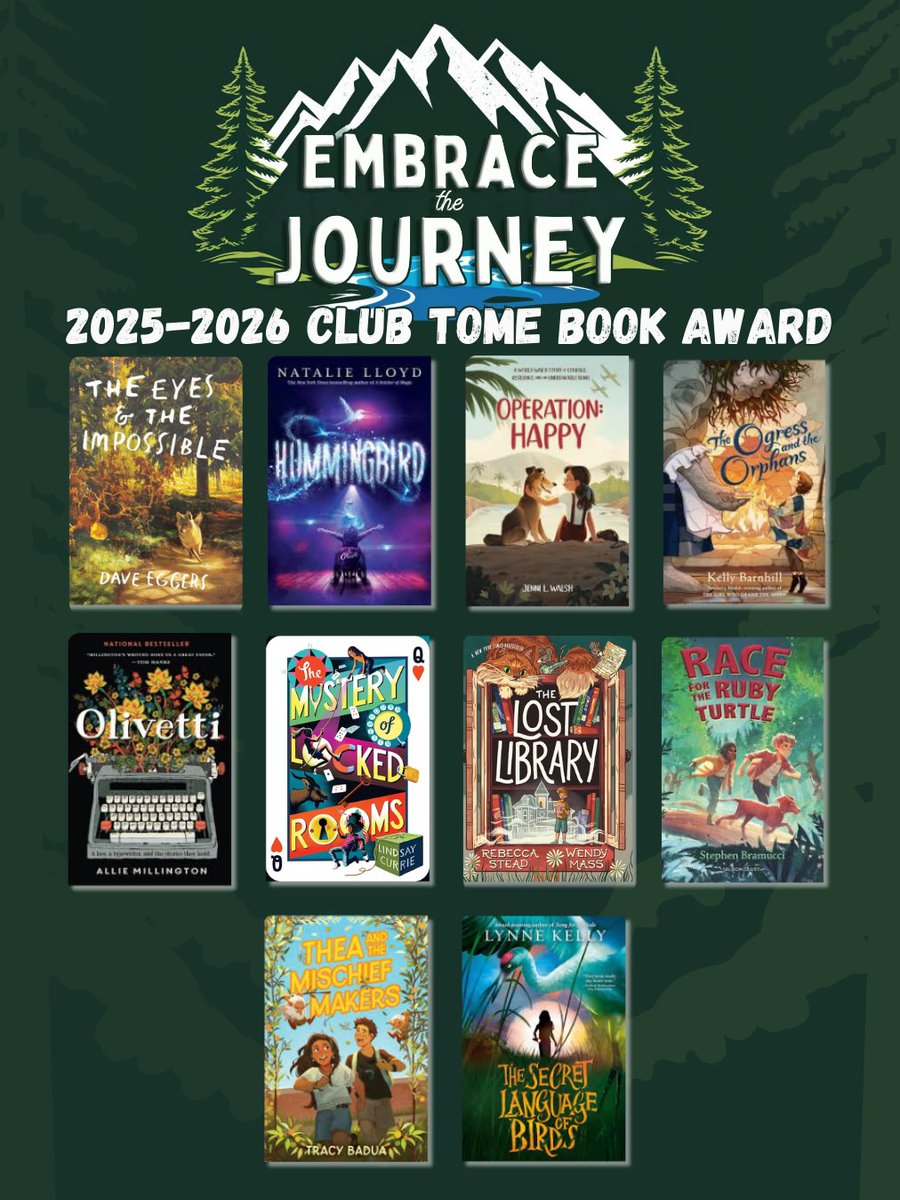 Tome Student Literacy Society is thrilled to announce the winners of the 2025-2026 Tome Society Book Award!  We are also excited to announce the expansion of the Junior Tome Book Award list to 12 titles. We can’t wait for you to read these incredible books!